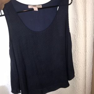 Blue polka dot blouse